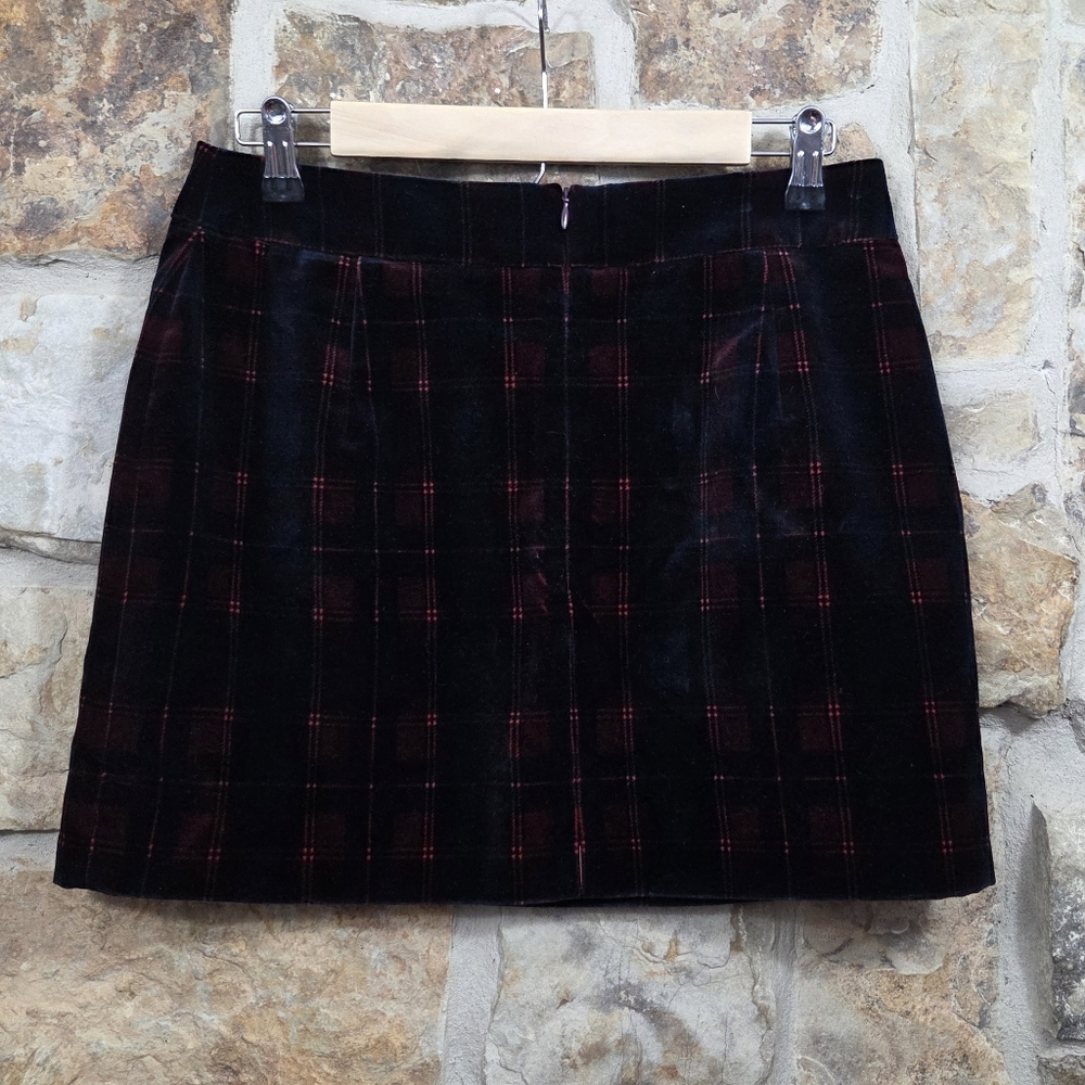 Bella Freud Velvet Tartan Checked Plaid Mini Skirt — image 3 of 5